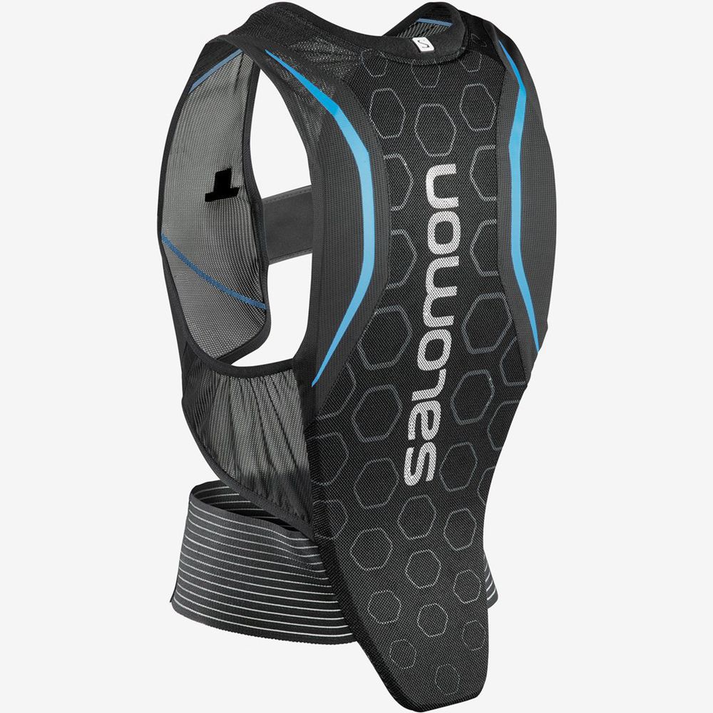 Salomon FLEXCELL BACK PROTECTION Mochila Trail Running Hombre - Negras / Azules - Colombia (43912-TR